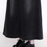 ウォッシュドデニムAラインロングスカート WMD8166 - WAMODA