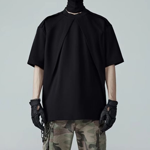 【FRKM SCD】両面プリーツデザインオーバーサイズ半袖Tシャツ WMD25151 - WAMODA