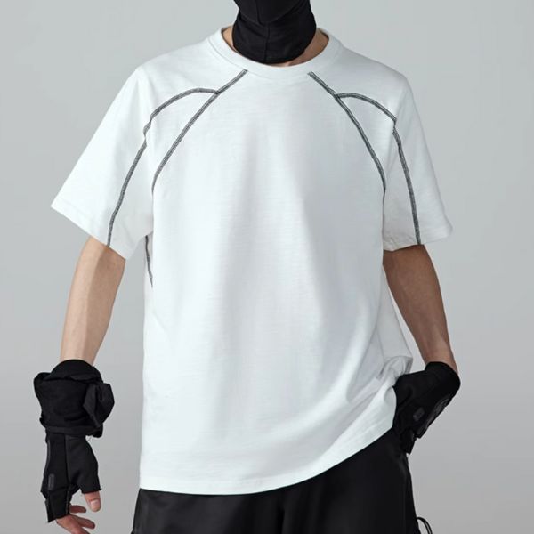 【FRKM SCD】ラグランステッチデザインオーバーサイズ半袖Tシャツ WMD25156 - WAMODA