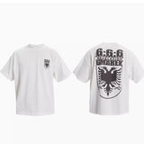 【GROUPMAREK】両面エンブレムロゴプリントオーバーサイズ半袖Tシャツ WMD93013 - WAMODA