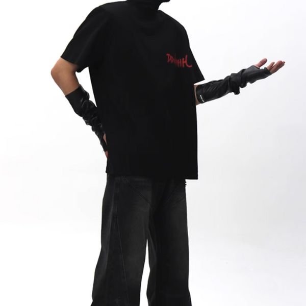 【MANSON】スプレーペイント風グラフィックオーバーサイズ半袖Tシャツ WMD69017 - WAMODA