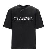 【TIWILLTANG】ステッチデザインフェード加工ロゴプリント半袖Tシャツ WMD27077 - WAMODA