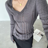 透かしスリットデザインセーター WMD37052