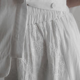 フラワー刺繍Aラインスカート WMD20043 - WAMODA