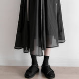 イレギュラーヘムAラインギャザースカート WMD20069 - WAMODA