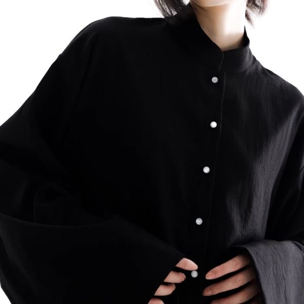 【APOZi】マオカラーウィザードスリーブシャツ WMD43031 - WAMODA