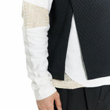 【environe】ラウンドネック異素材切り替えデザインセーター WMD52003 - WAMODA