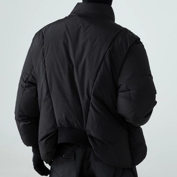 【FRKM SCD】スタンドカラー裾変形切り替えダウンジャケット WMD25123 - WAMODA