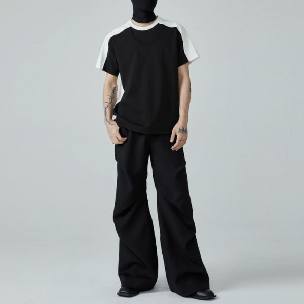 【FRKM SCD】レイヤード風バイカラー半袖Tシャツ WMD25098 - WAMODA