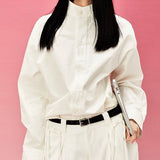 【LOUMUTAKU】前立て漢字刺繡スタンドカラーシャツ WMD72005 - WAMODA