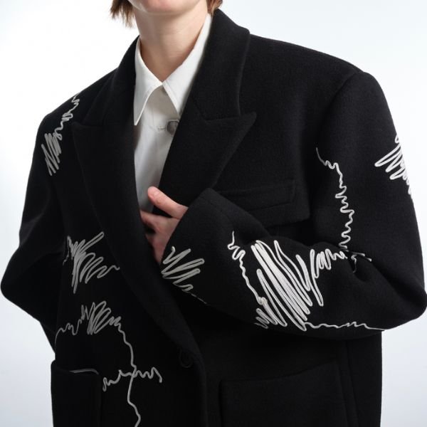 【MOHCHLINS】コード刺繡ダブルブレストジャケット WMD36001 - WAMODA