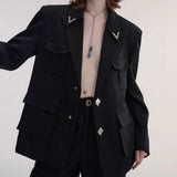 【MOHCHLINS】メタルダイヤボタン立体ポケットジャケット WMD36011 - WAMODA