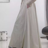 【NUTH】メタルボタンプリーツフレアロングスカートロングスカート WMD75009 - WAMODA