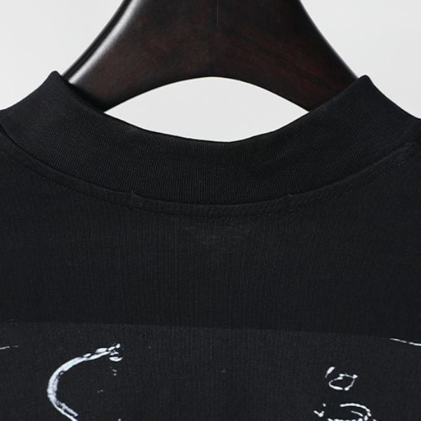 【RAYSHOW】ヘンリーネックバックプリント半袖Tシャツ WMD28008 - WAMODA
