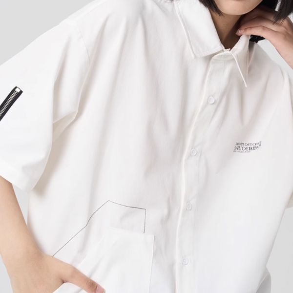 【RUNNINWHEEL】袖ジップサイドポケット半袖シャツ WMD68008 - WAMODA