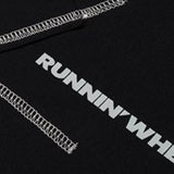【RUNNINWHEEL】ジップポケット付きアシンメトリーヘム配色ステッチTシャツ WMD68002 - WAMODA