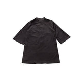【SIMPLE BLACK】チャイナ風フェイクツーピース七分袖シャツ WMD26005 - WAMODA