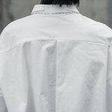 【SIMPLE BLACK】アシンメトリーロングカラー七分袖シャツ WMD26009 - WAMODA