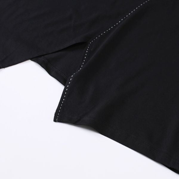 【SIMPLE BLACK】センターステッチスリットTシャツ WMD26002 - WAMODA