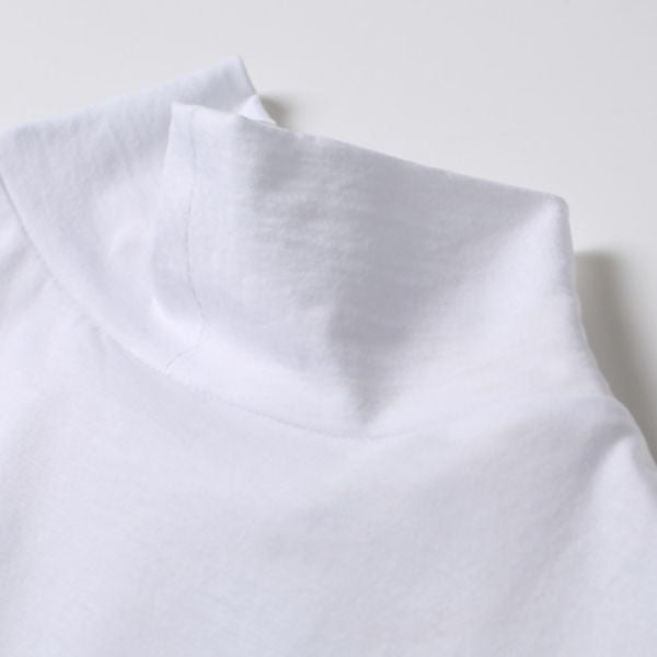 【SIMPLE BLACK】ハイネック半袖スリムコットンTシャツ WMD26015 - WAMODA