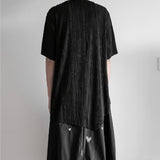 裾アシンメトリープリーツTシャツ WMD20018 - WAMODA