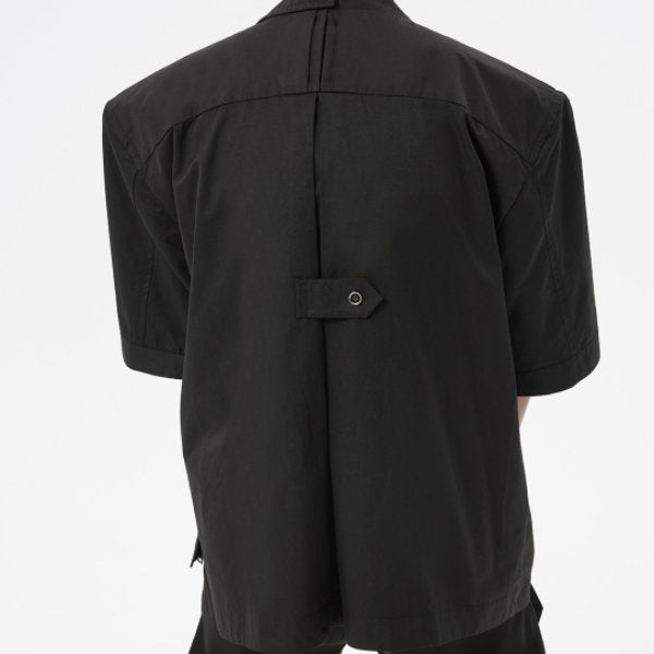 【TIWILLTANG】ロング斜めスリット半袖スーツジャケット WMD27002 - WAMODA