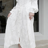 クリンクルデザインロングスカートシャツドレス WMD1101 - WAMODA