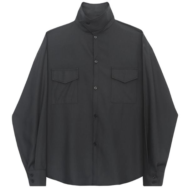 胸ポケット付きハイネックデザインシャツ WMD1408 - WAMODA