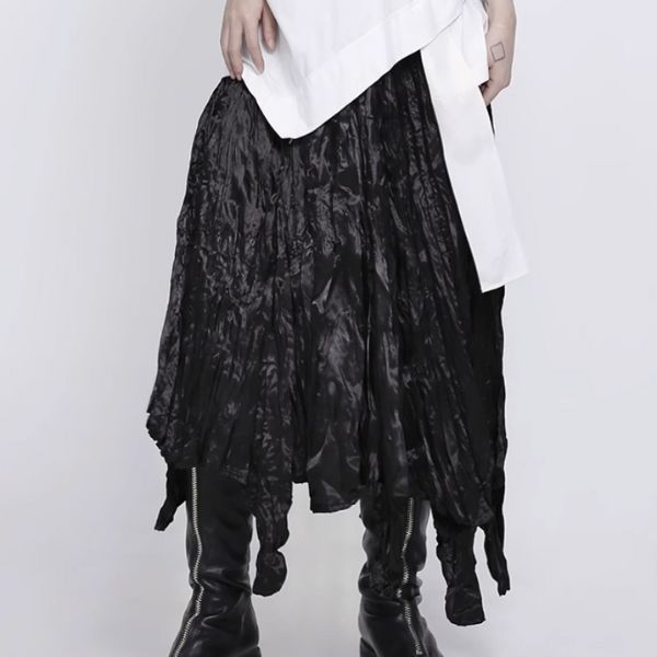 しわプリーツロングスカート WMD1481 - WAMODA