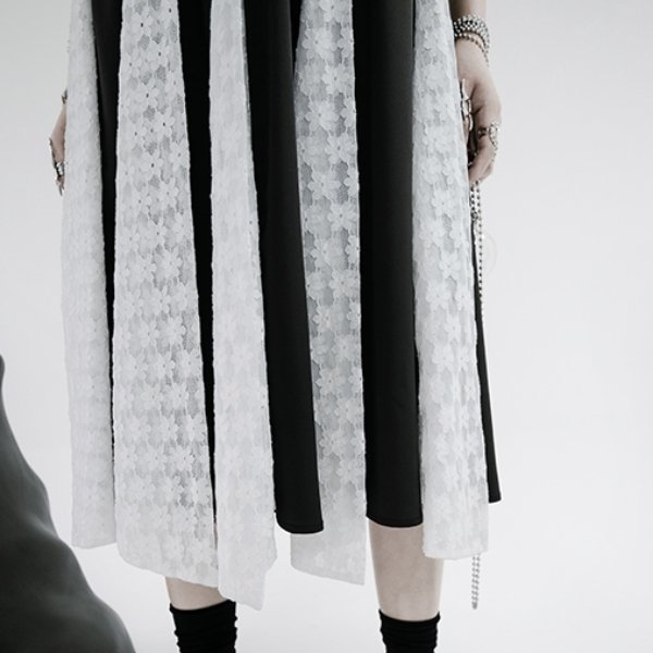 ダブルレイヤーフラワーレースサマースカート WMD19010 - WAMODA