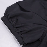 フロントベルトデザインショート丈ブラウス+ベルト付きタイトスカートセットアップ WMD19083 - WAMODA