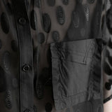 ポケット付き水玉模様半袖ブラウス WMD20094 - WAMODA