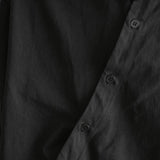 カーブラインボタンデザイン長袖シャツ WMD20128 - WAMODA