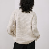 編み込みデザインセーター WMD3196 - WAMODA
