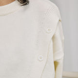 斜めボタンデザインセーター WMD3201 - WAMODA