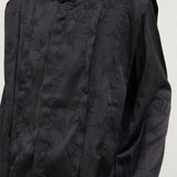 スタンドカラー和柄ジャガードサテンシャツ WMD3308 - WAMODA
