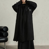 バンブー刺繡チャイナ風ロングウールコート WMD3380 - WAMODA