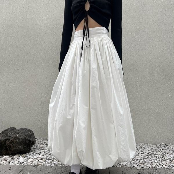 バルーンロングプリーツスカート WMD37023 - WAMODA