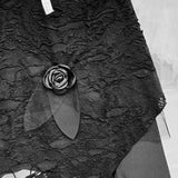 薔薇付きダブルレイヤーイレギュラーヘムチュチュスカート WMD70003 - WAMODA