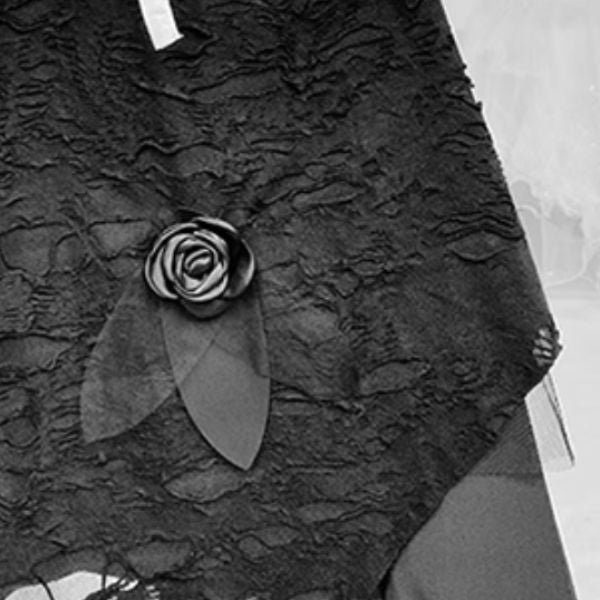 薔薇付きダブルレイヤーイレギュラーヘムチュチュスカート WMD70003 - WAMODA
