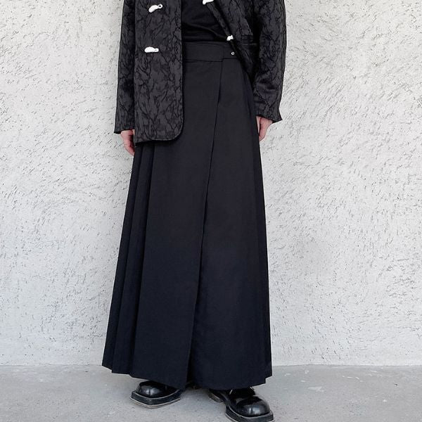 レトロプリーツロングスカート WMD7057 - WAMODA