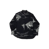 ビッグサイズ絞り染め風長袖シャツ WMD8121 - WAMODA